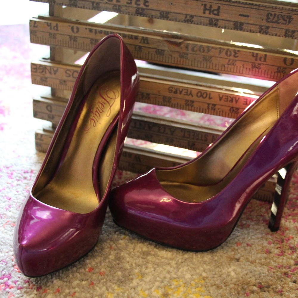 Fergie purple heels size 7